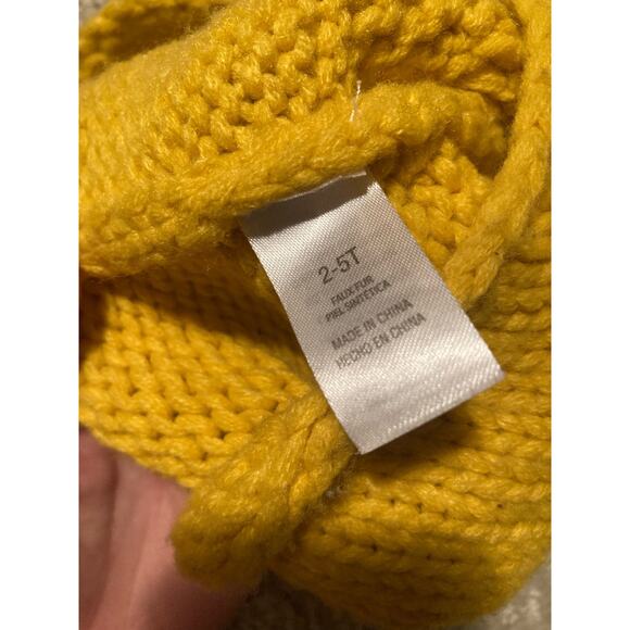 Cute Sz 4 Winter Outfit ~ Cat Hat ABC Sweatshirt & Yellow Leggings & Knit Hat - Picture 4 of 7